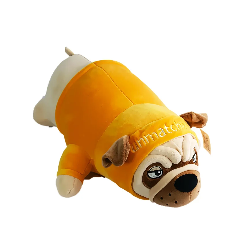 عروسک سگ بولداگ لباسدار بالشتی 50 سانتی