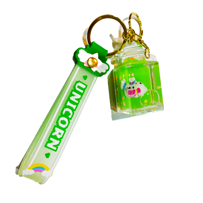 جاکلیدی آکواریومی طرح پونی رنگ سبز