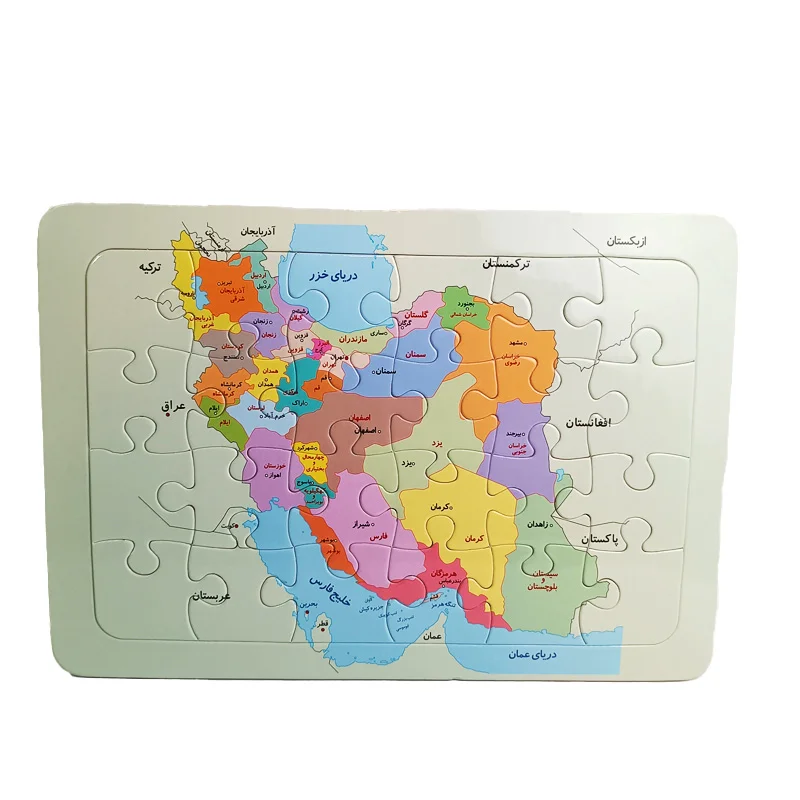 پازل نقشه ایران مقوایی