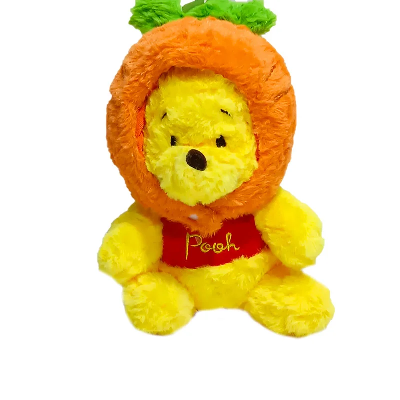 عروسک خرس پو کلاه هویجی 25 سانتی