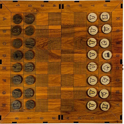 شطرنج و تخته نرد چوبی